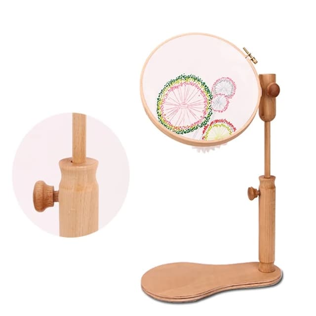 Support de broderie en bois